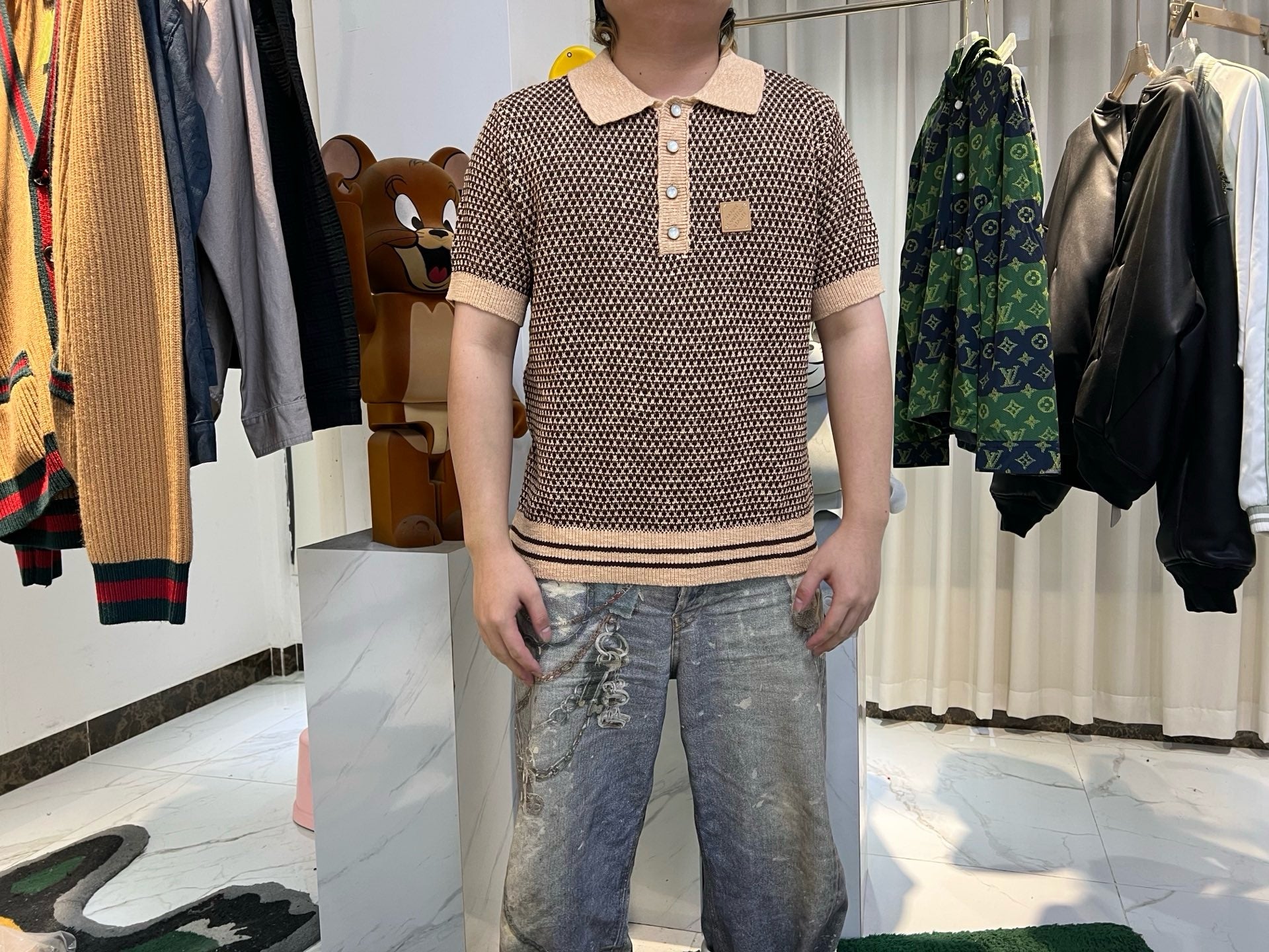 Polo manches courtes en maille