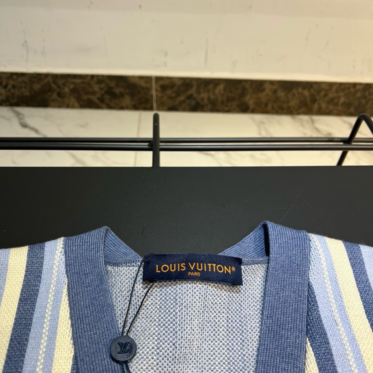 Cardigan en jacquard à rayures