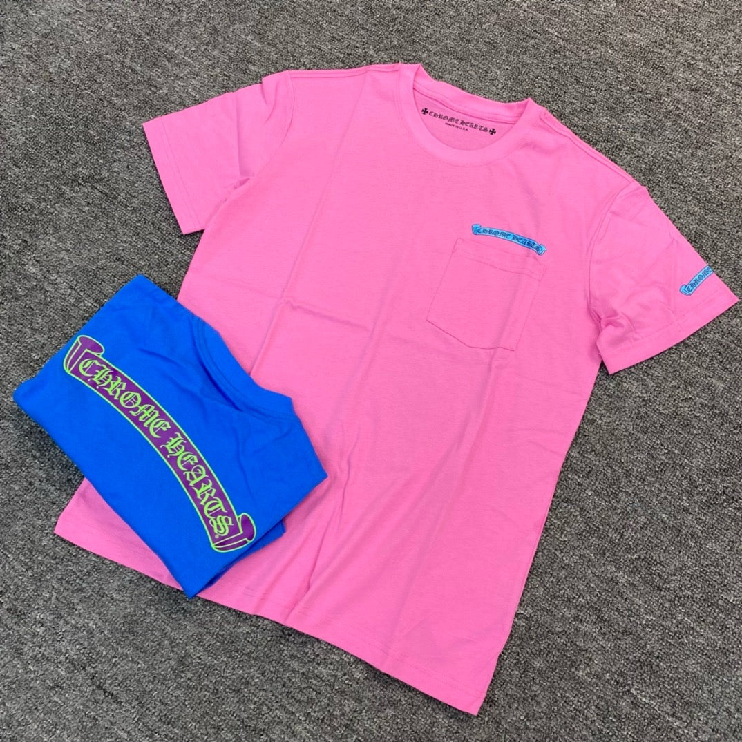 T shirt Chrome hearts Pink / Blue