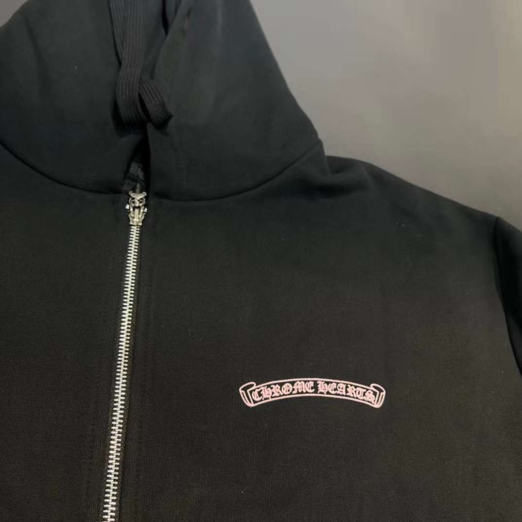 Chrome Hearts Deadly Doll Cross zip up hoodie