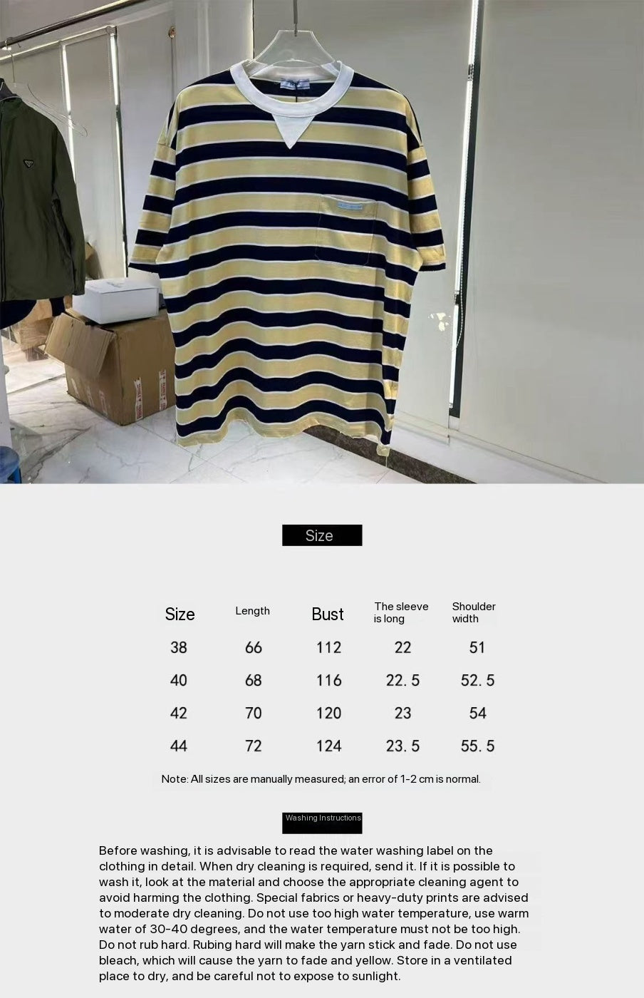 Bayadere striped lisle cotton T-shirt