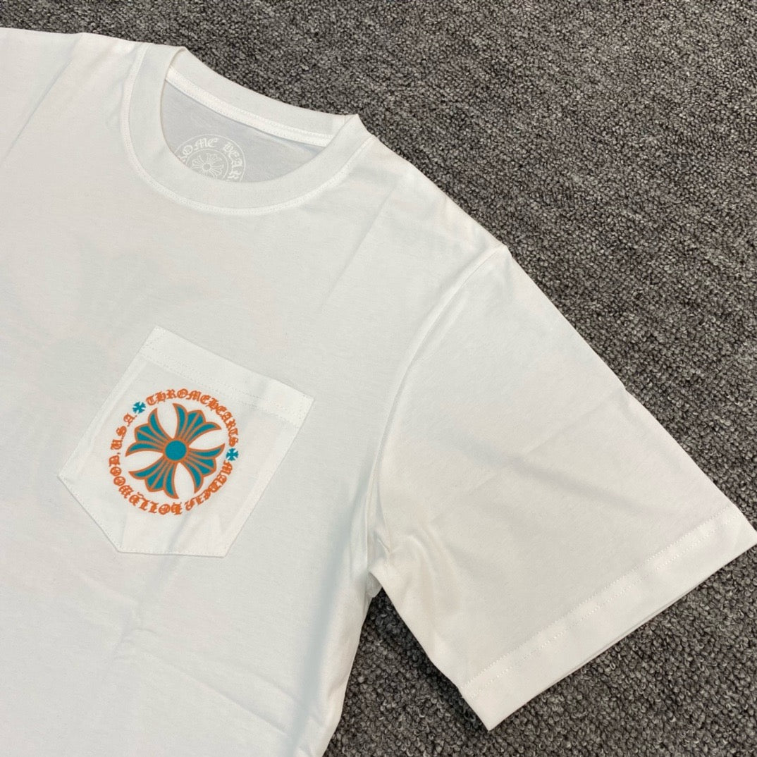 T shirt manche courte Chrome hearts Miami Art basel - White/Green/Orange