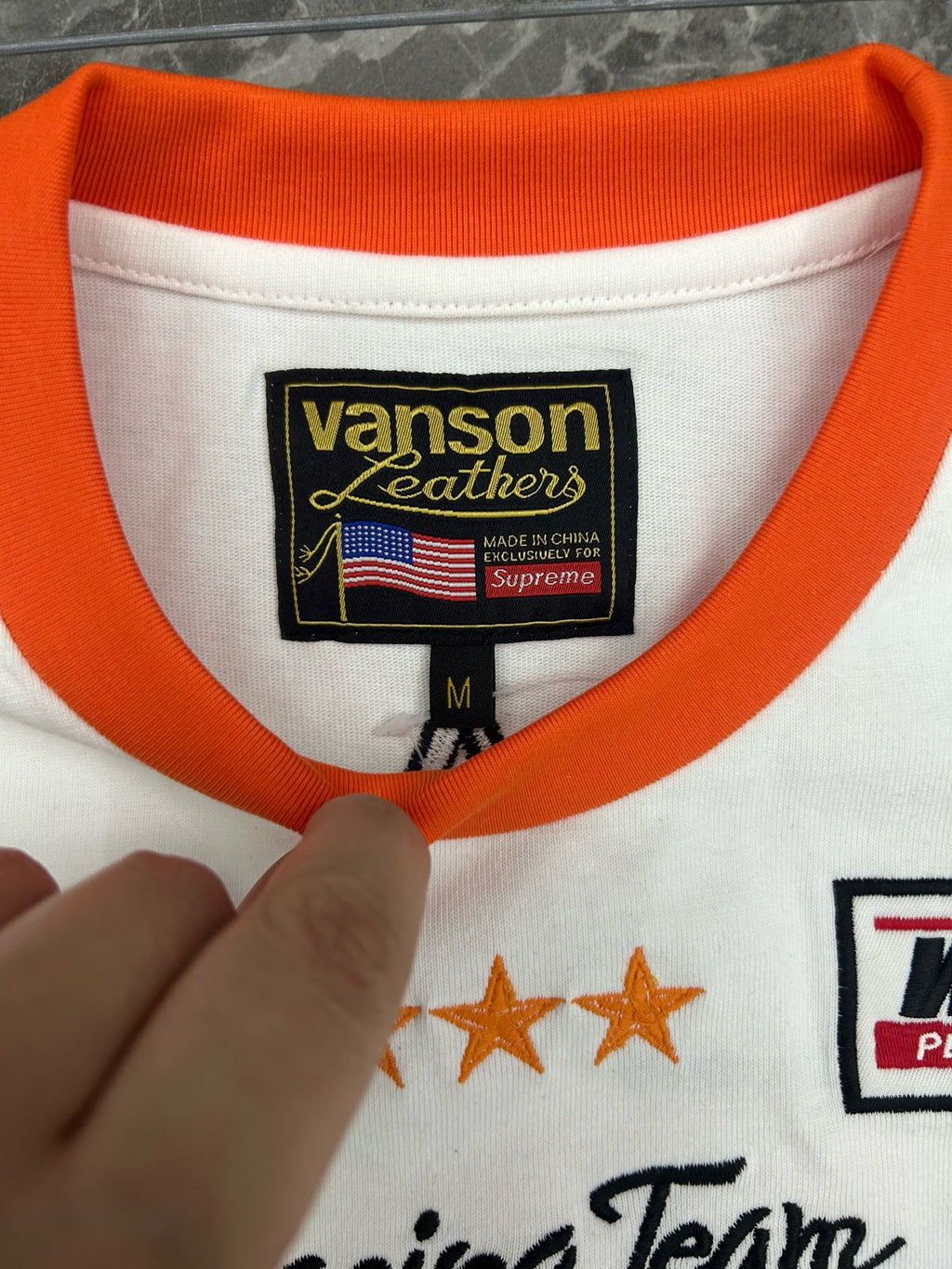 Supreme x Vanson Leathers Long-Sleeve Top white