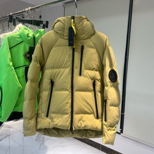 Dior x Descente x Peter Doig Light Yellow Puffer Jacket