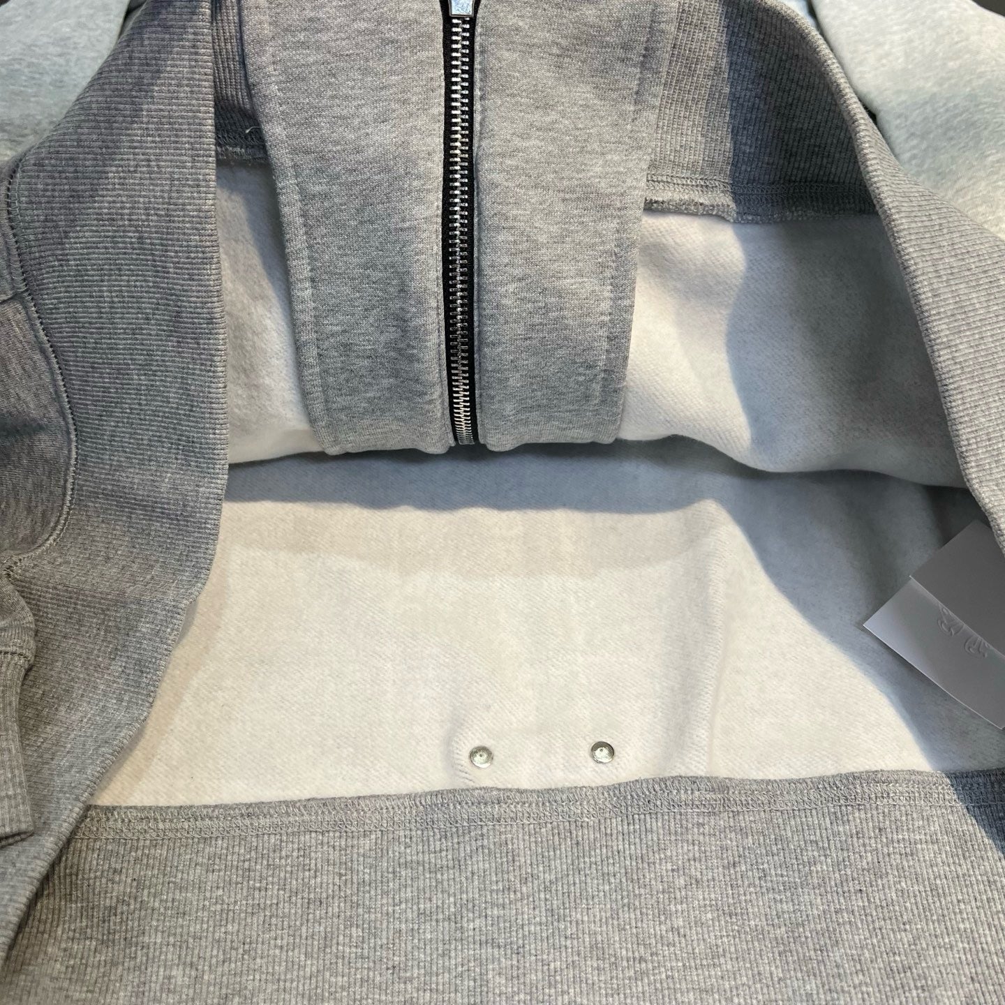 Paper Jam Triple Leather Cross Zip Up Hoodie 'Black Heather'