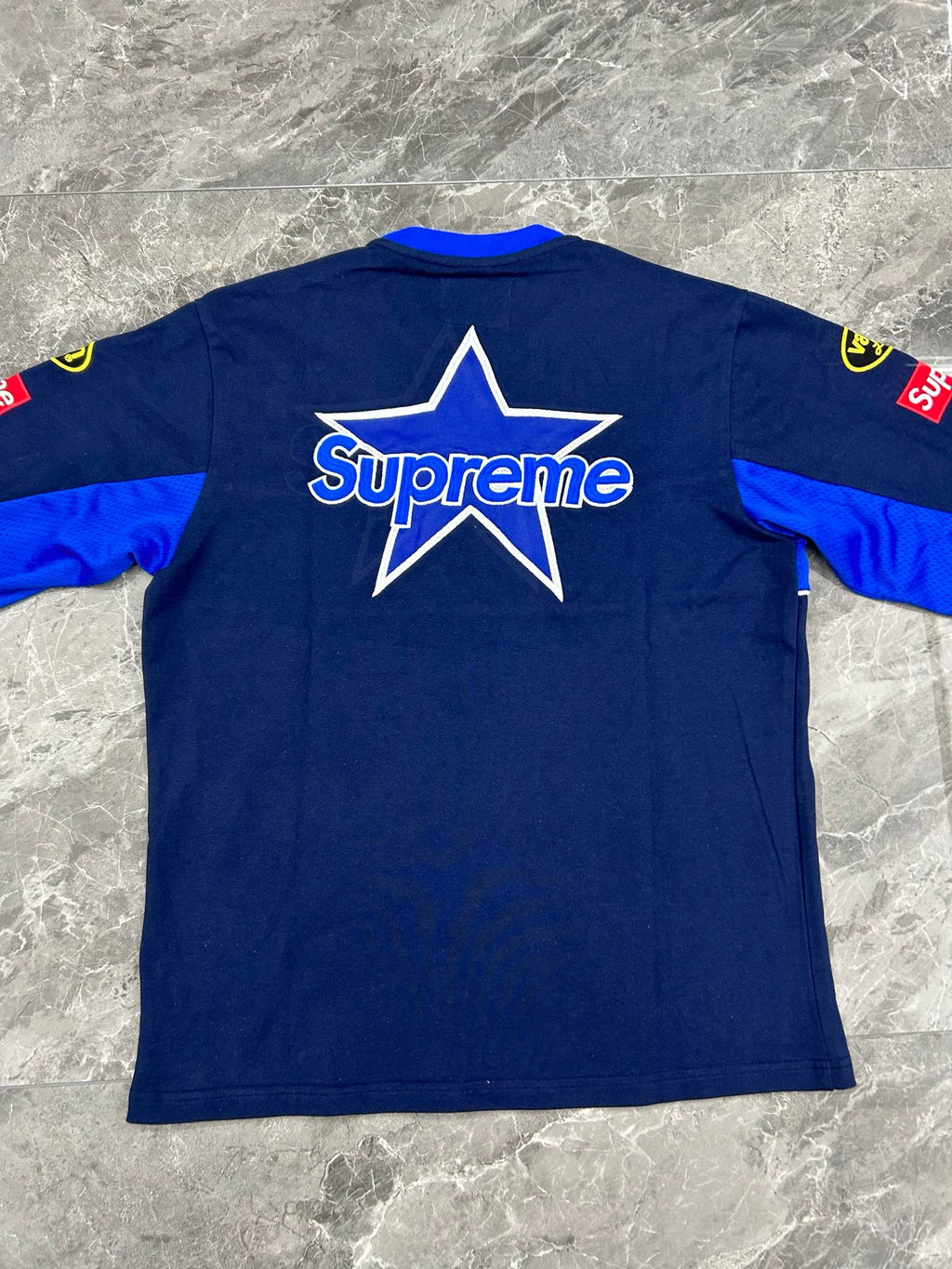 Supreme x Vanson Leathers Long-Sleeve Top Pink Blue