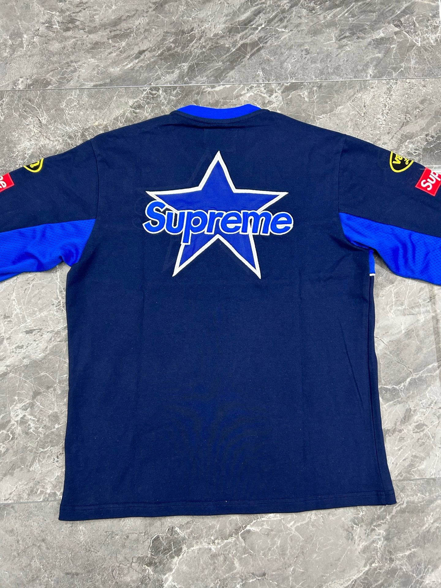 Supreme x Vanson Leathers Long-Sleeve Top Pink Blue