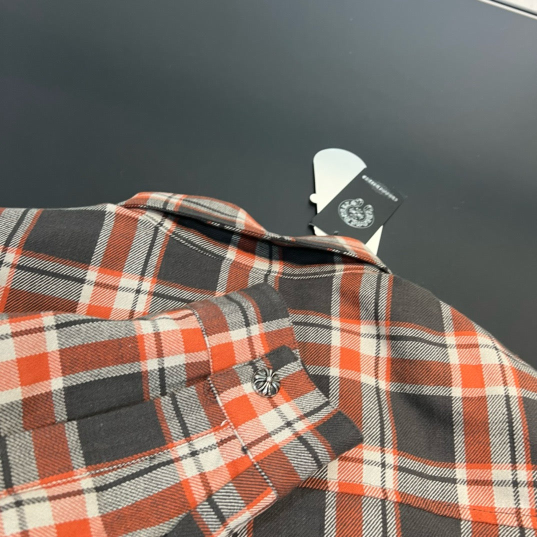 Chrome Hearts Plaid Cotton Filled Shirt