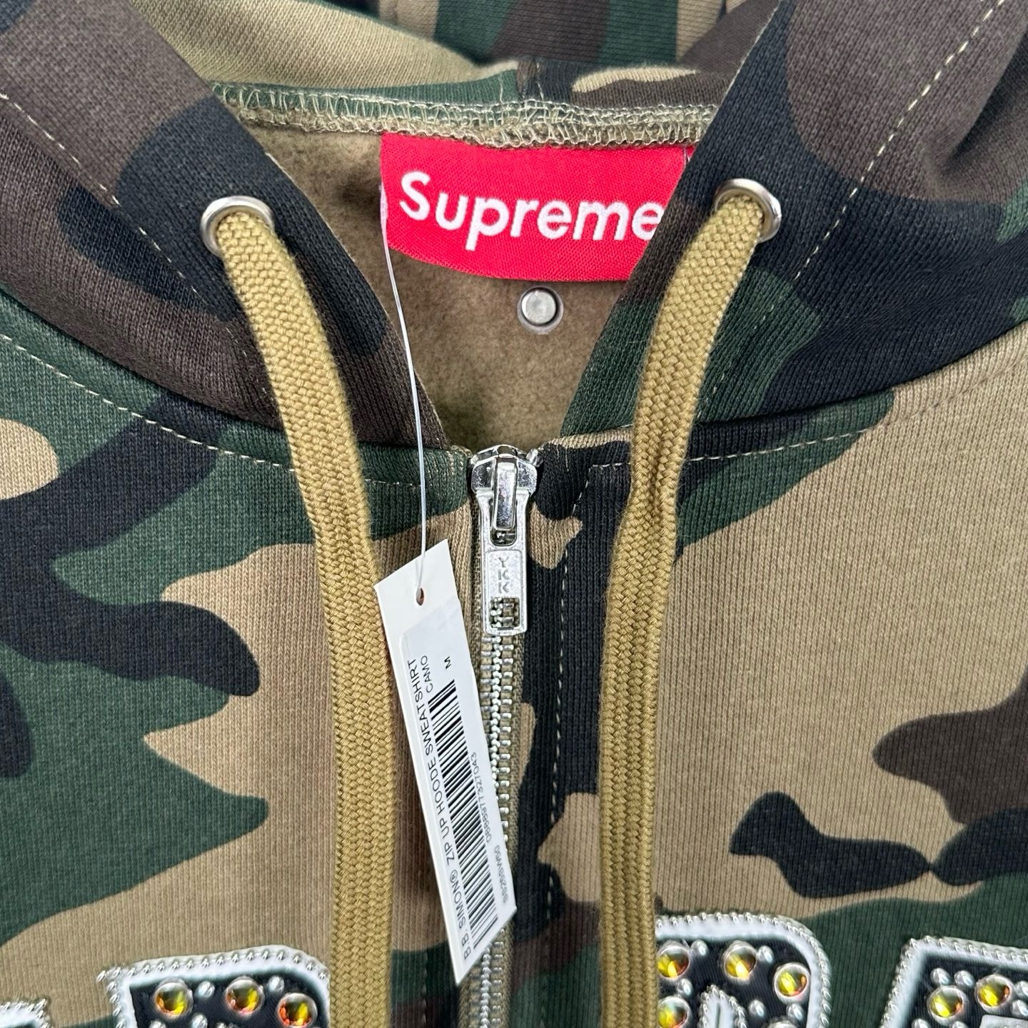 Rhinestone hoodie. SUPREME x B.B. SIMON