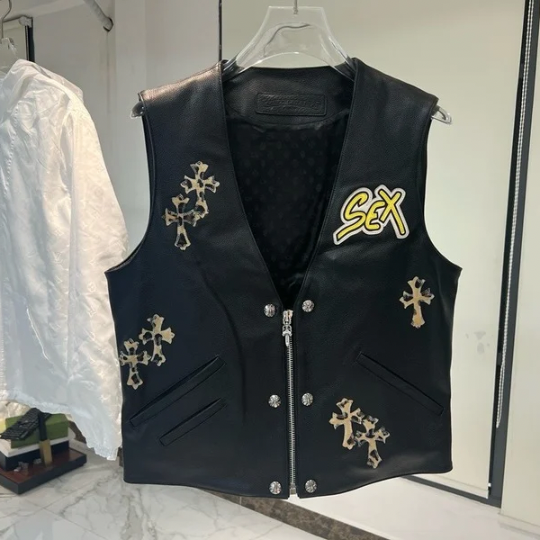 Chrome hearts leather jacket