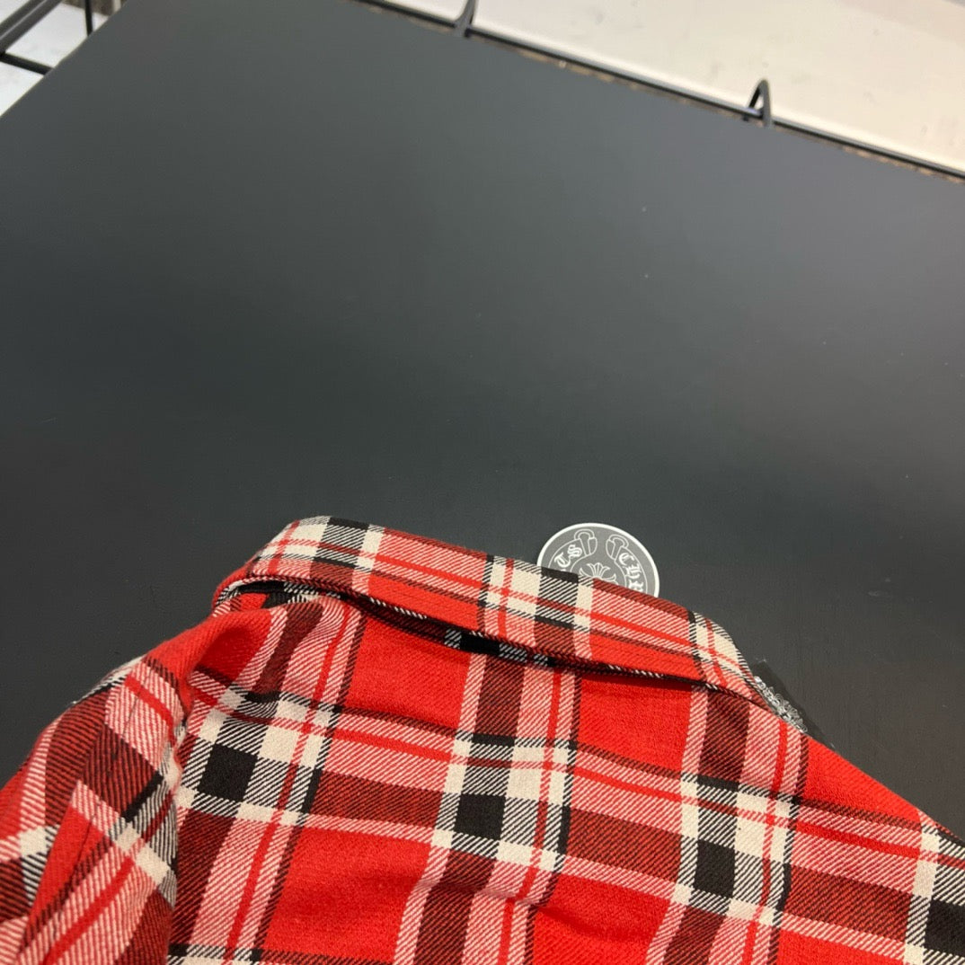 Chrome Hearts Plaid Cotton Filled Shirt