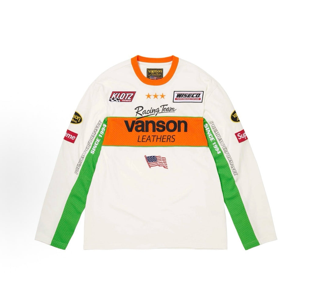 Supreme x Vanson Leathers Long-Sleeve Top white