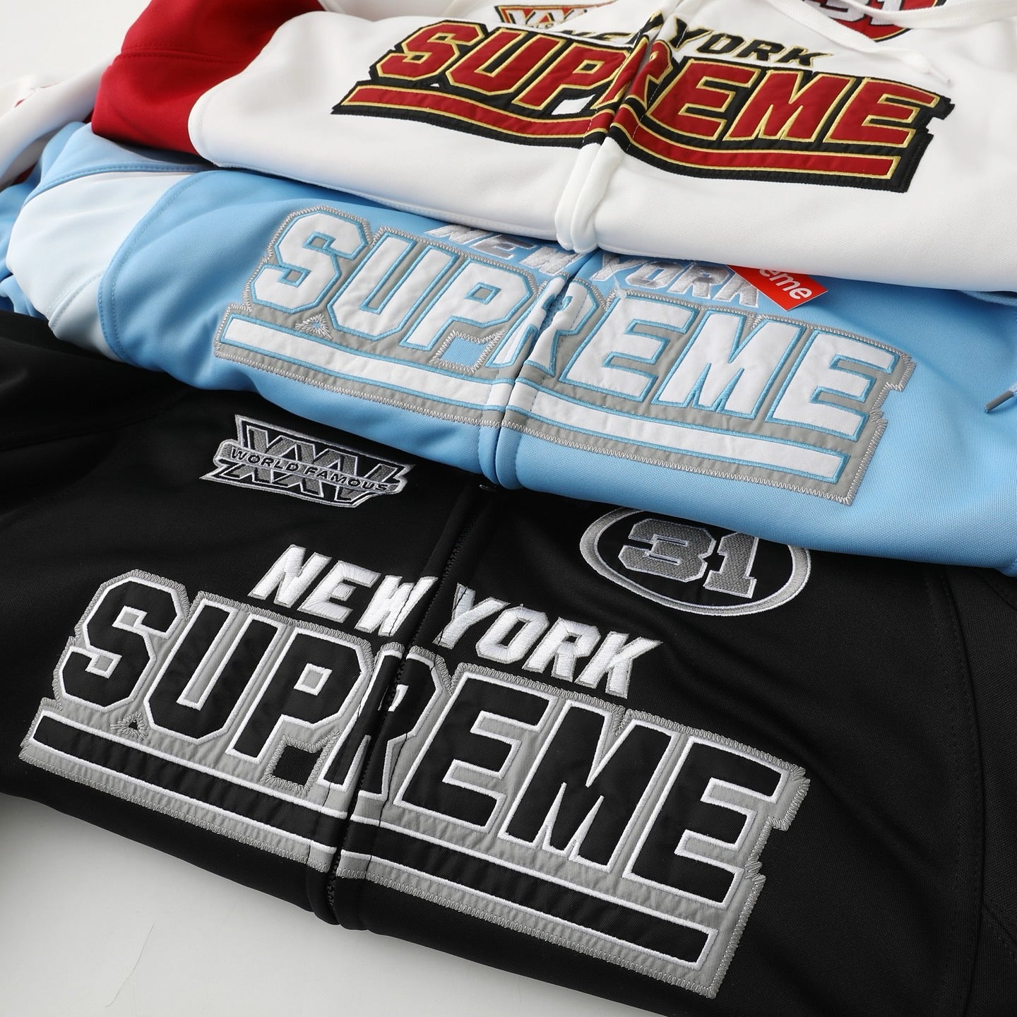 Supreme FW25 Week 16 Football Zip Up Hooded Sweatshirt