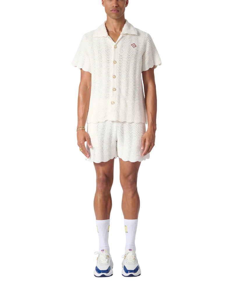 Casablanca - Wavy Crochet Shirt