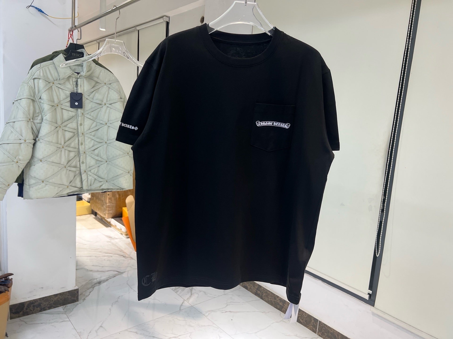 Chrome Hearts 2010s Snowflake Crosses Pocket Tee