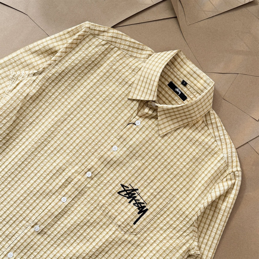 Chemise en coton manches longues Stussy