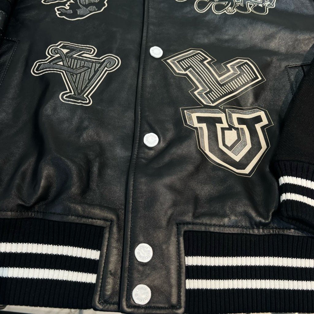 Blouson en cuir Varsity