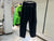 Pantalon jogging baggy soccer pour homme en noir/ blanc