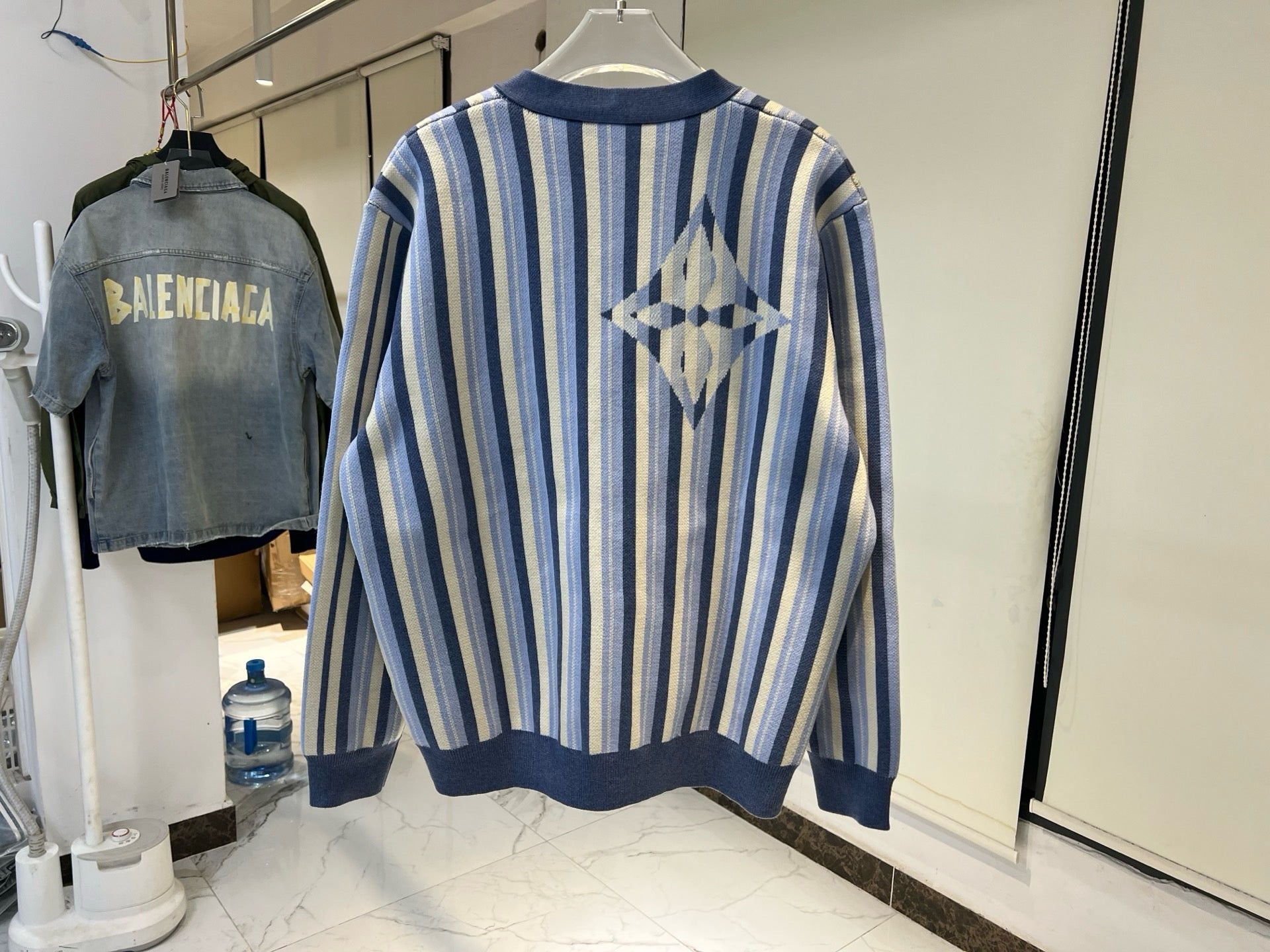 Cardigan en jacquard à rayures