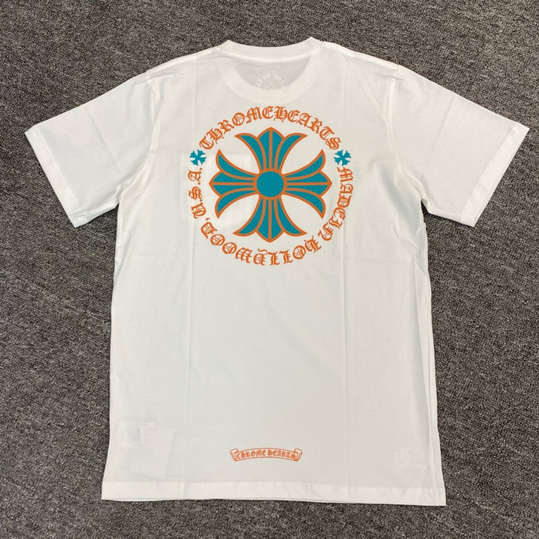 T shirt manche courte Chrome hearts Miami Art basel - White/Green/Orange