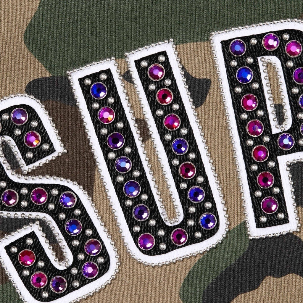 Rhinestone hoodie. SUPREME x B.B. SIMON