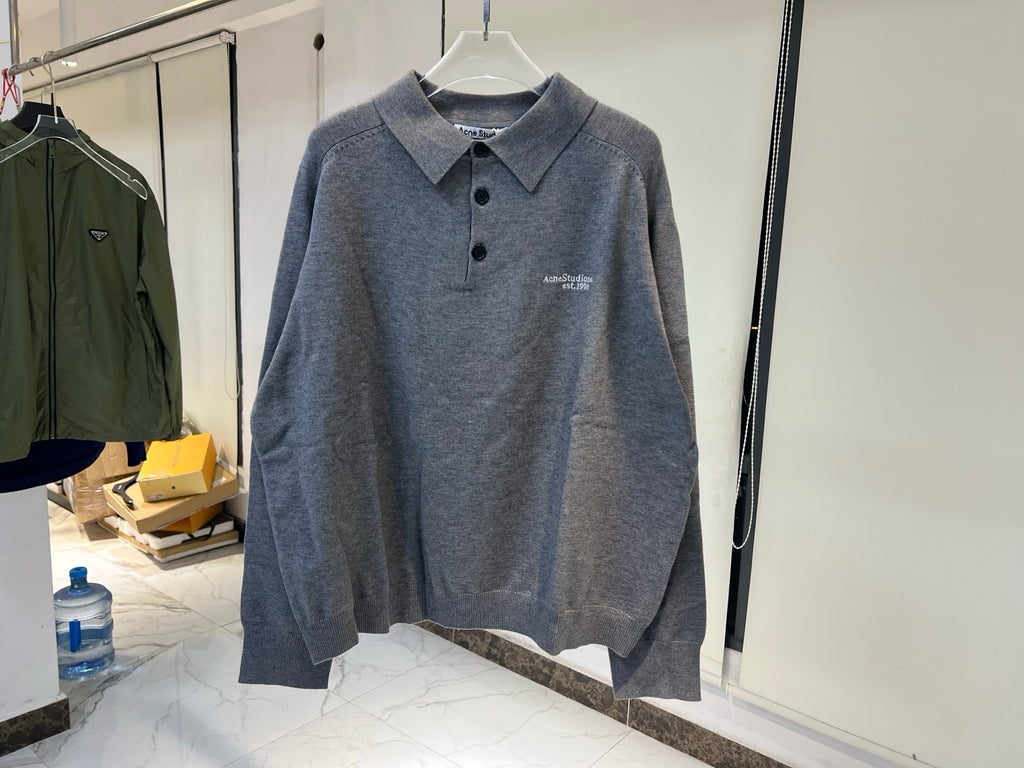Polo En laine tricotée noir