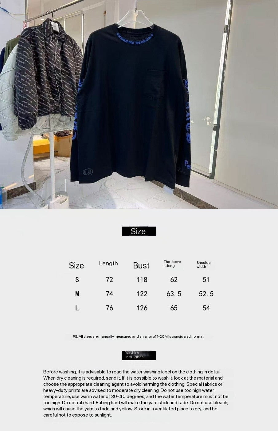 Chrome Hearts Neck Logo Long-Sleeve T-Shirt 'Black