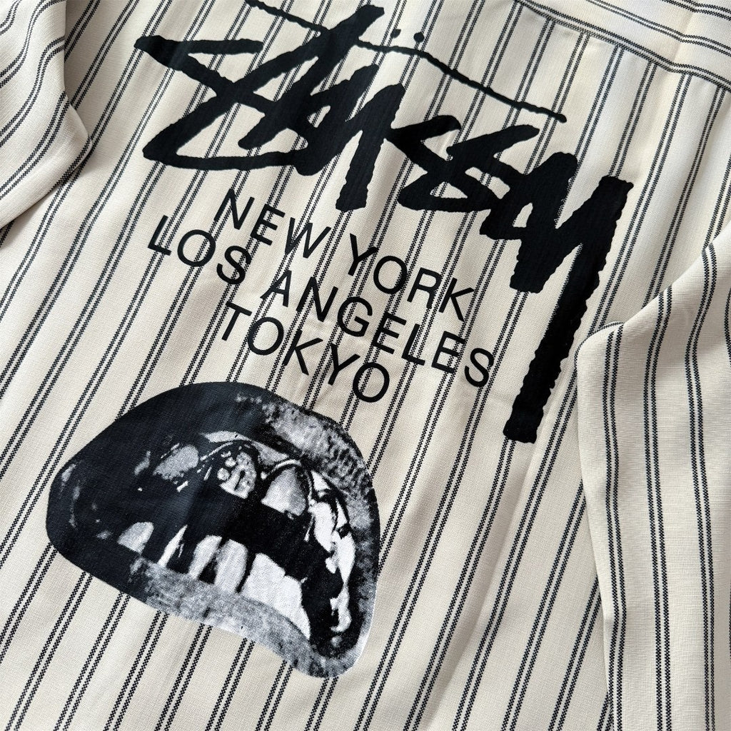 Chemise en coton manches longues Stussy