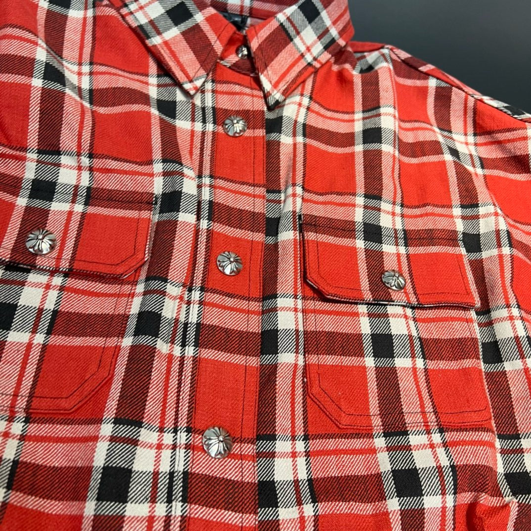 Chrome Hearts Plaid Cotton Filled Shirt