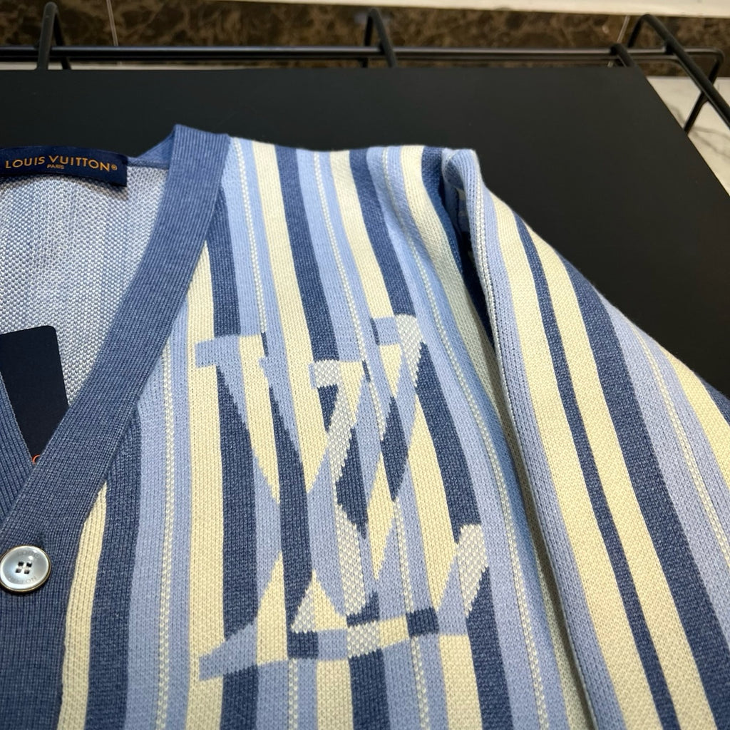 Cardigan en jacquard à rayures