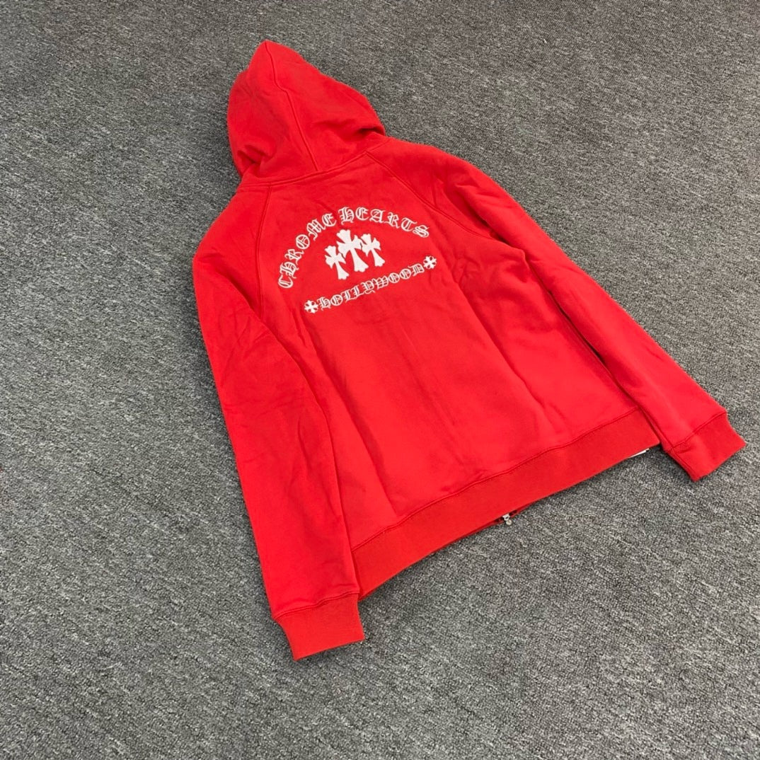 Chrome Hearts Triple Cross Embroidery Hoodie