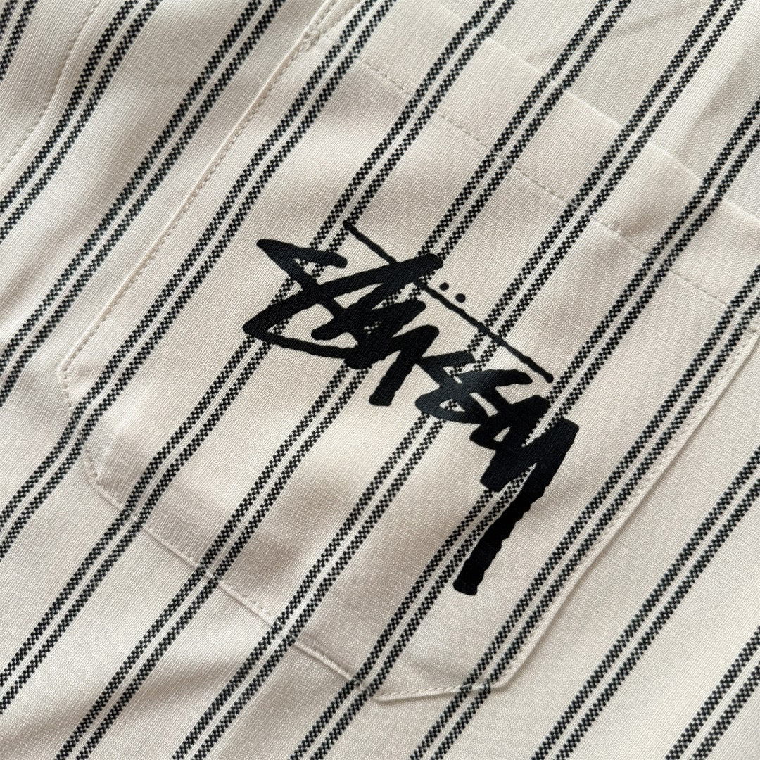 Chemise en coton manches longues Stussy
