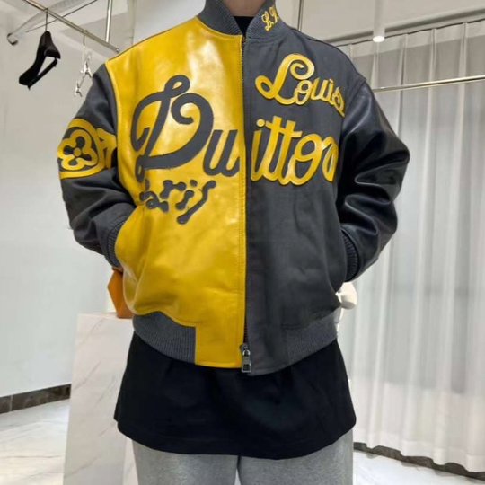 Bomber aviateur en cuir et toile