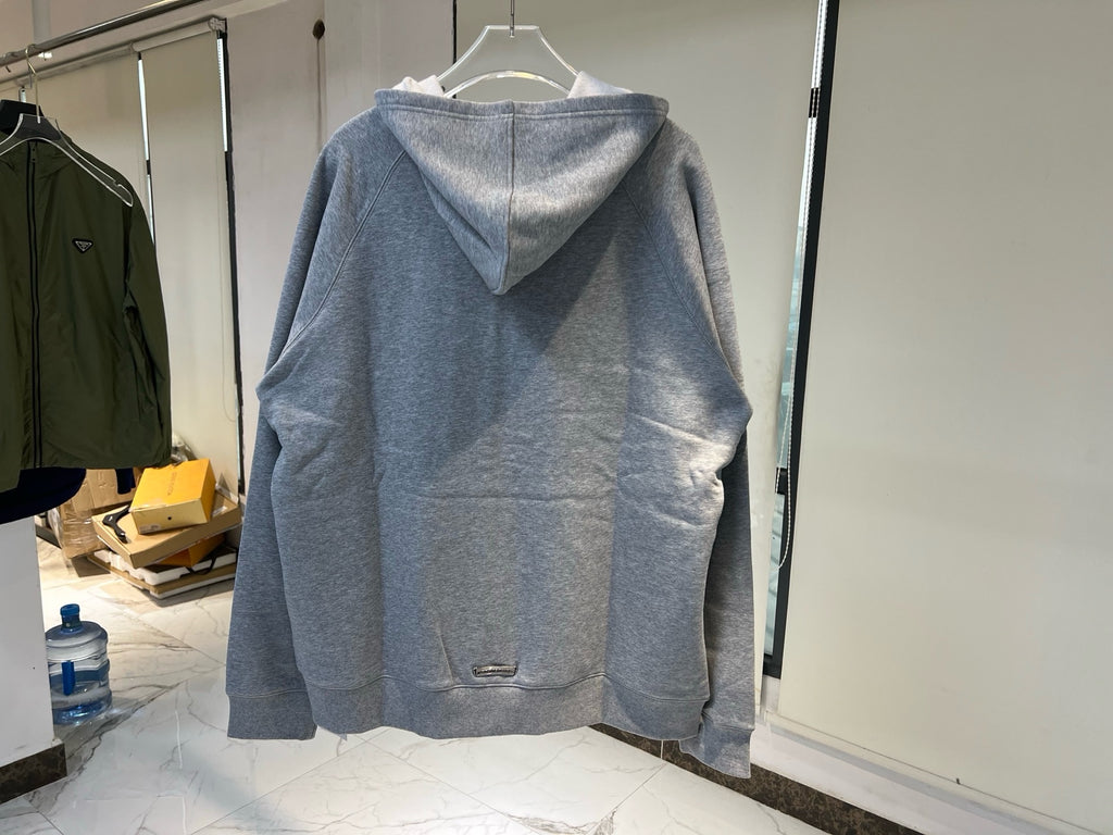 Paper Jam Triple Leather Cross Zip Up Hoodie 'Grey Heather'