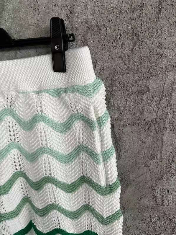 Casablanca - Wavy Gradient Crochet Shorts