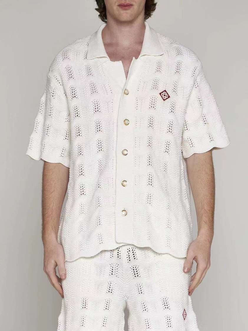 Casablanca - Wavy Crochet Shirt