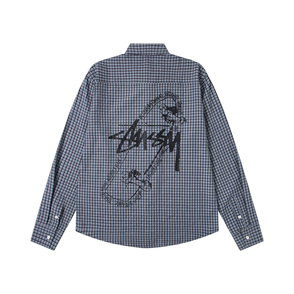 Chemise en coton manches longues Stussy
