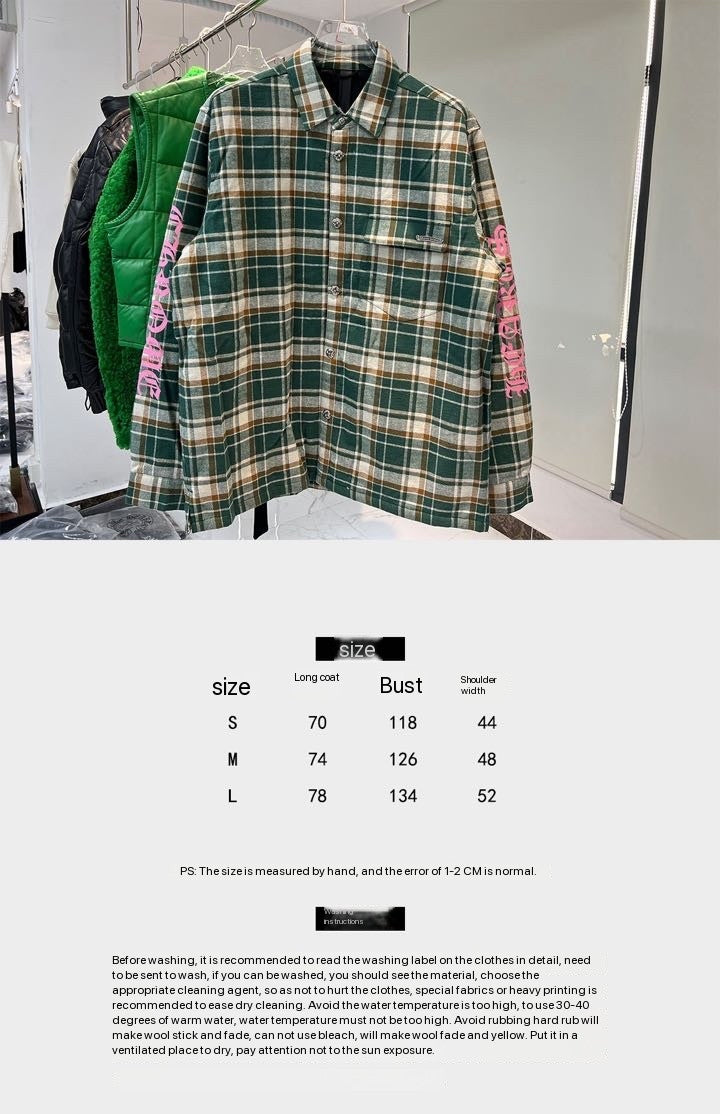 Chrome Hearts Plaid Cotton Filled Shirt