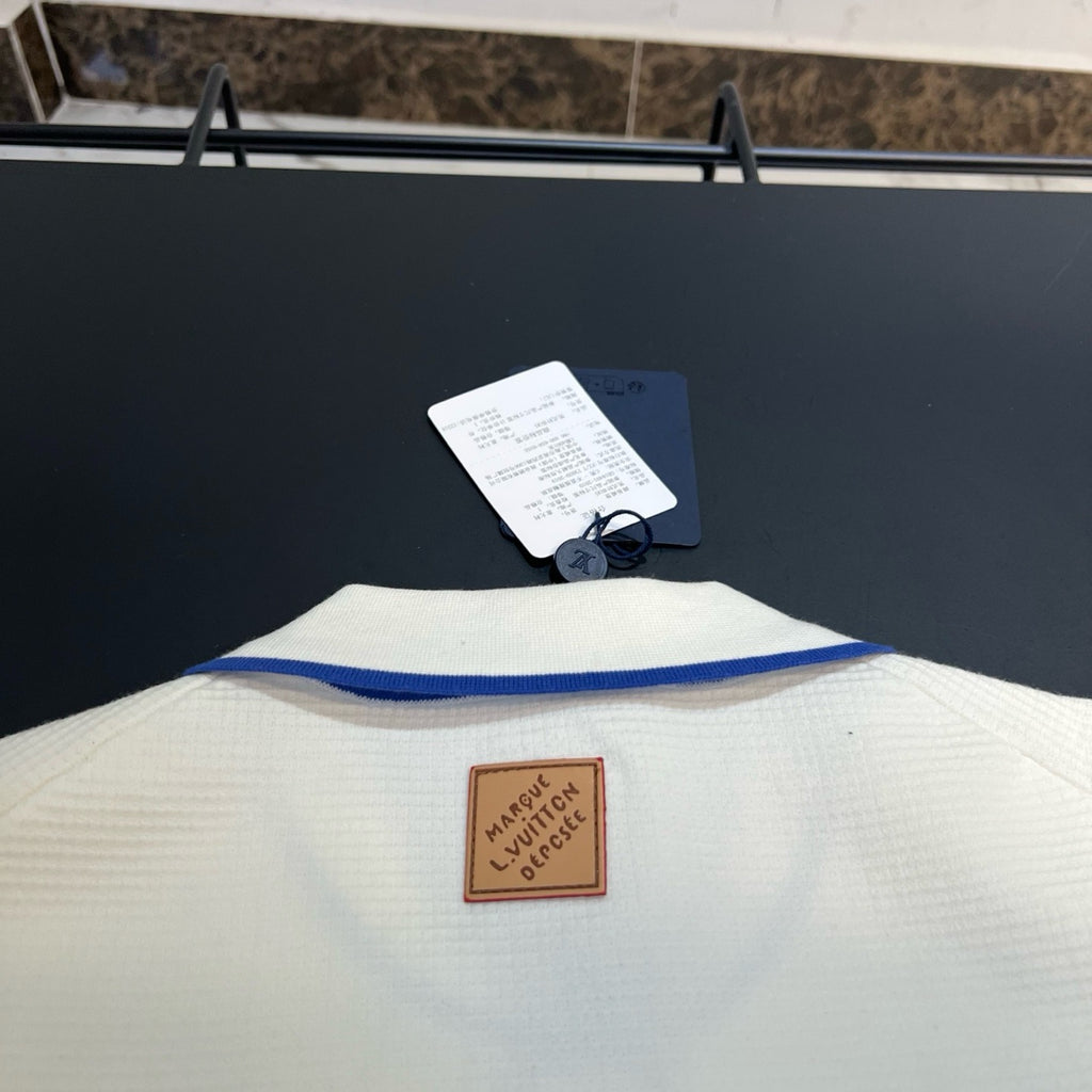 Chemise manches courtes emblématique en maille gaufrée