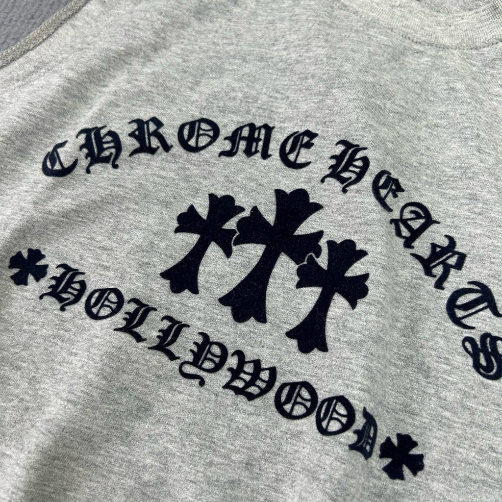 Chrome Hearts Triple Cross Tank Top Tee in Gray