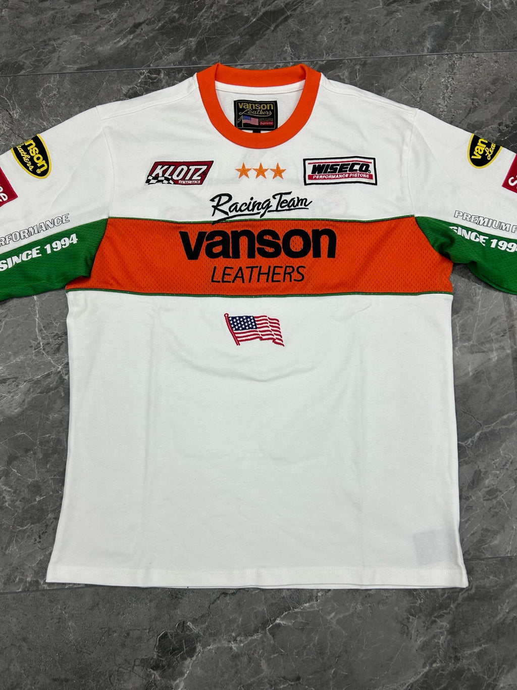 Supreme x Vanson Leathers Long-Sleeve Top white