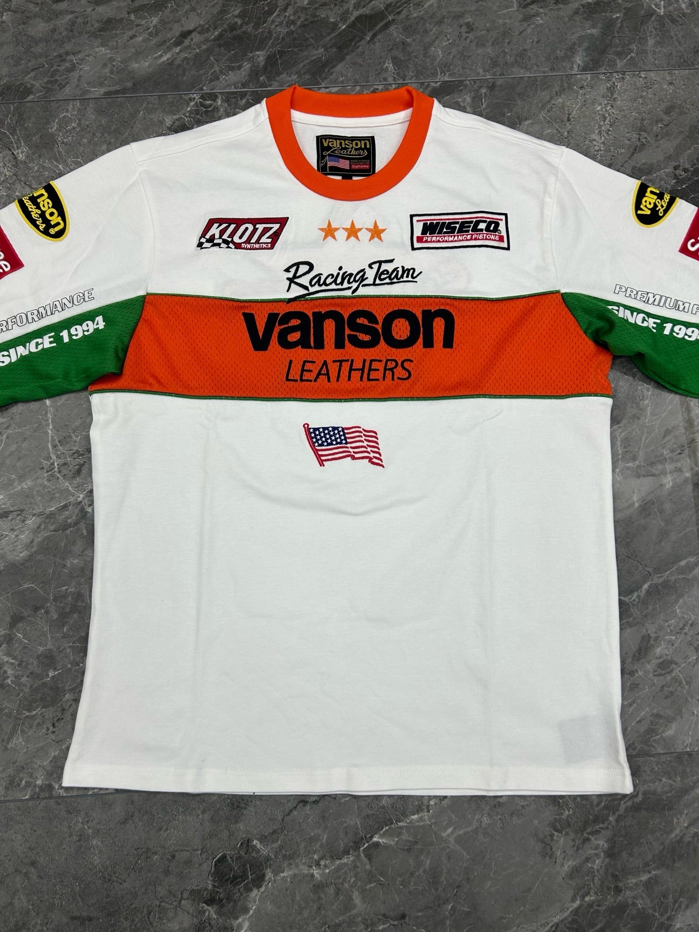 Supreme x Vanson Leathers Long-Sleeve Top white