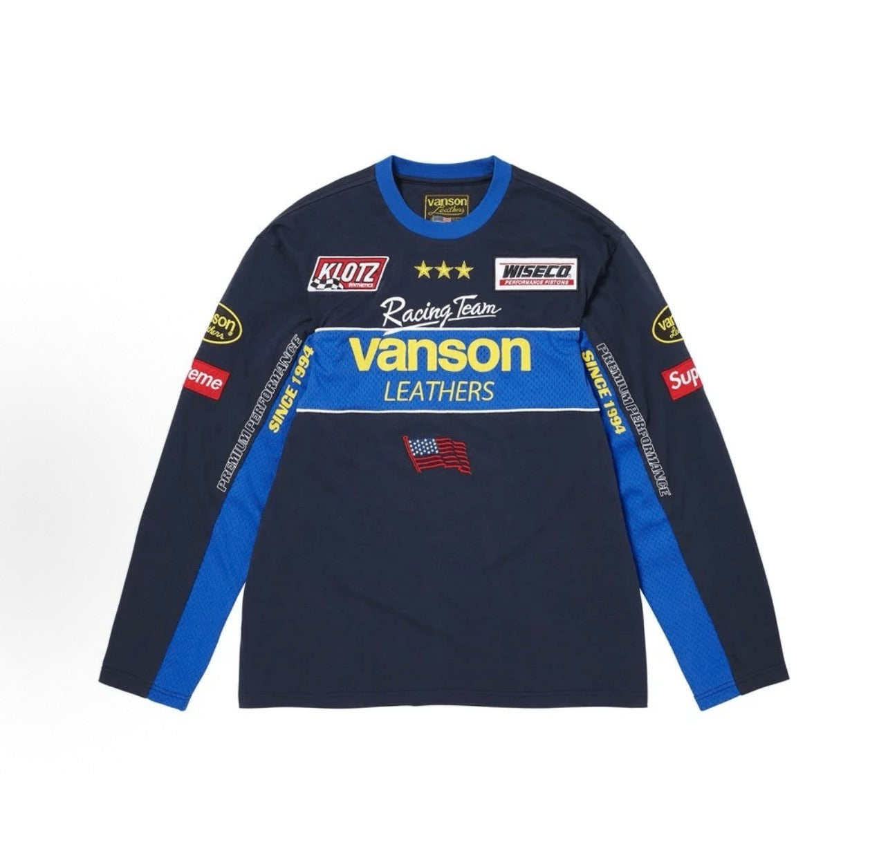 Supreme x Vanson Leathers Long-Sleeve Top Black