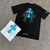 T shirt manche courte Chrome Hearts Triple Cross Logo  blanc  Bleu / Noir Bleu