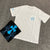 T shirt manche courte Chrome Hearts Triple Cross Logo  blanc  Bleu / Noir Bleu