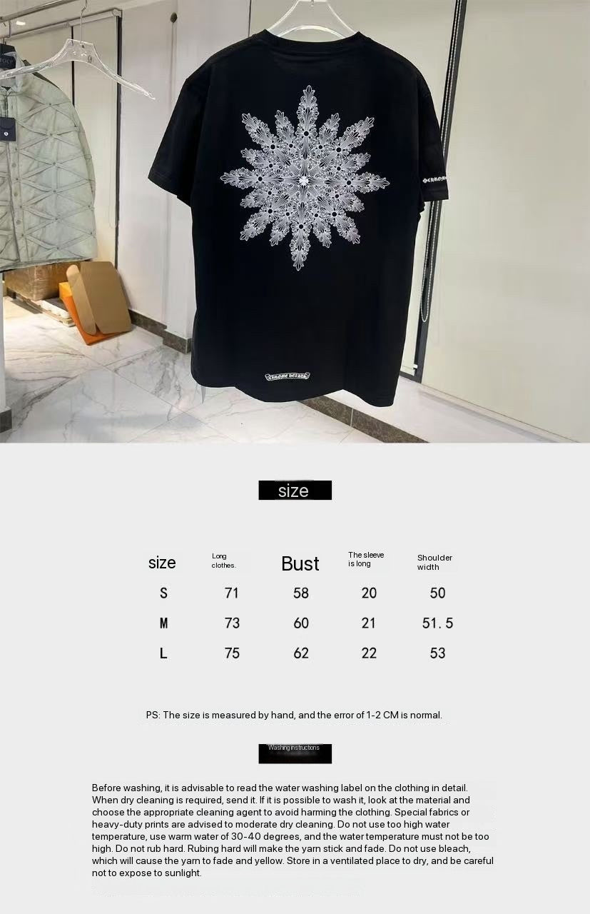 Chrome Hearts 2010s Snowflake Crosses Pocket Tee