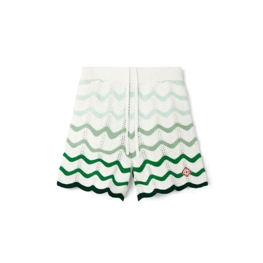 Casablanca - Wavy Gradient Crochet Shorts