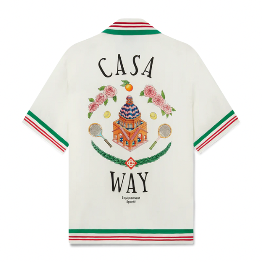 Casablanca -  Casa way Knitted Collar Silk shirt