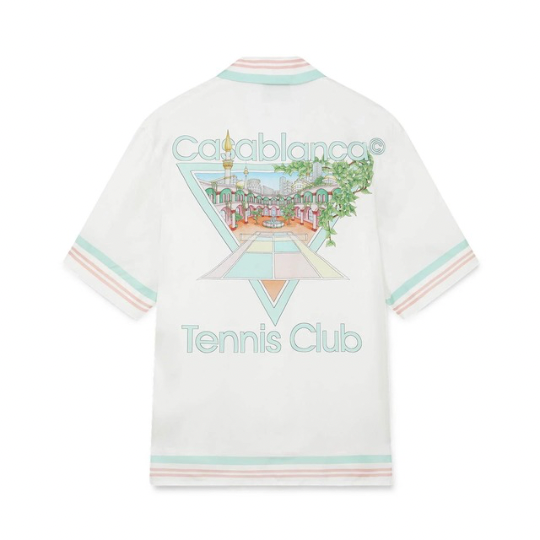 Casablanca -  Tennis Club Icon Silk Shorts