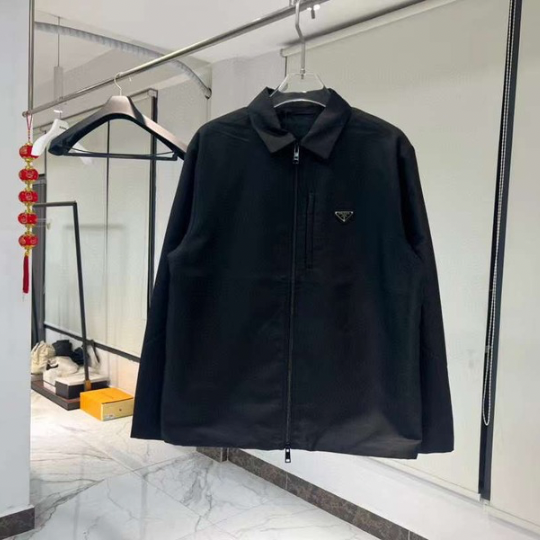 Prada veste  - zippée à plaque logo Noir